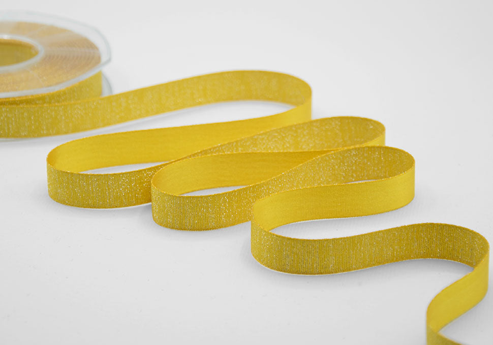 raso boutique lamè 16 mm giallo sole