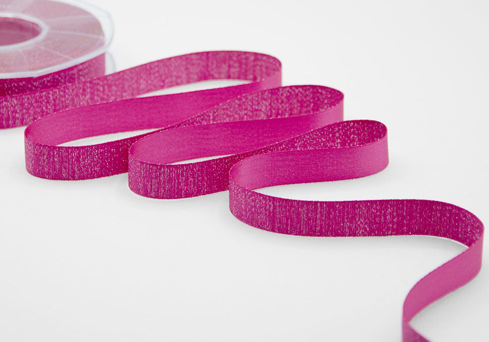 raso boutique lamè 16 mm fuxia peonia
