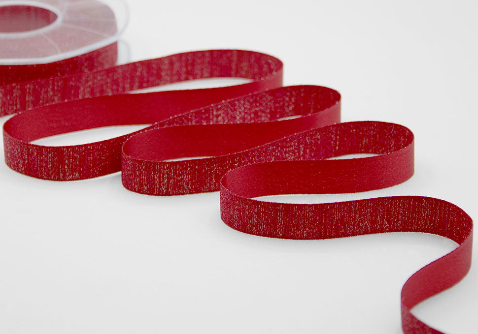 raso boutique lamè 16 mm rosso