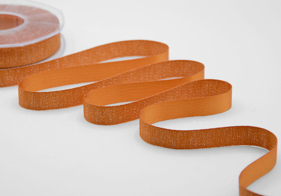raso boutique lamè 16 mm arancio pesca