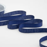 raso boutique lamè 16 mm blu scuro