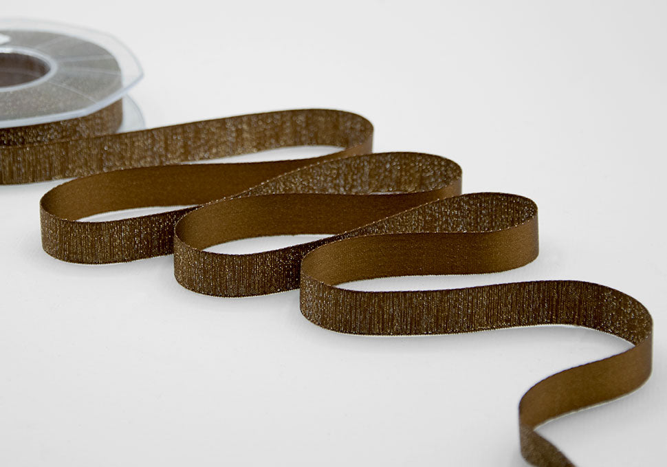 raso boutique lamè 16 mm marrone