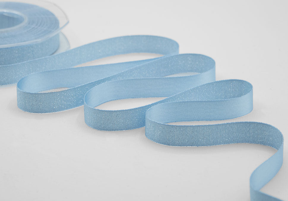raso boutique lamè 16 mm azzurro baby