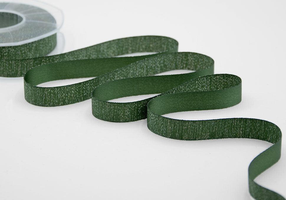 raso boutique lamè 16 mm verde inglese