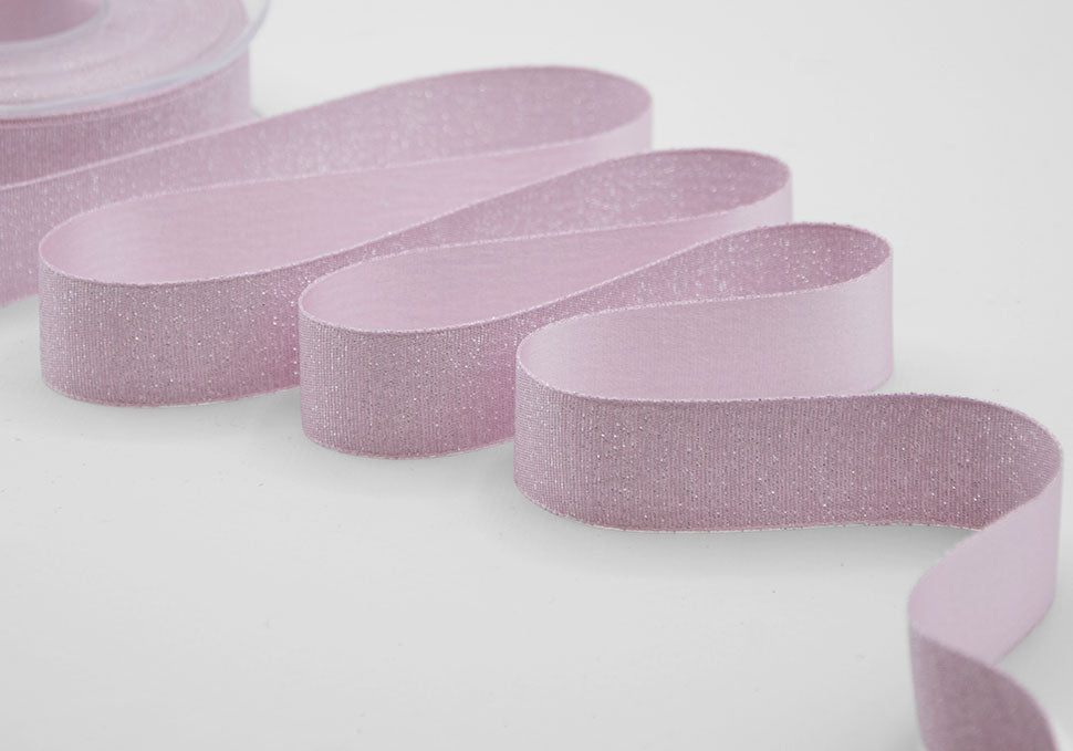 raso boutique lamè 25 mm rosa baby