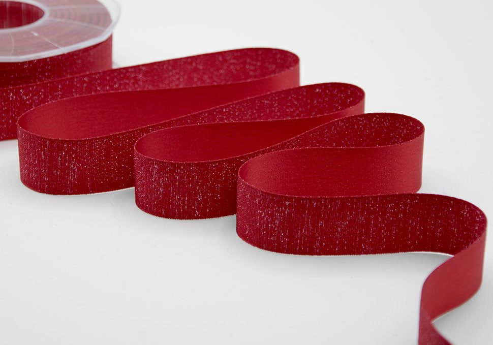 raso boutique lamè 25 mm rosso
