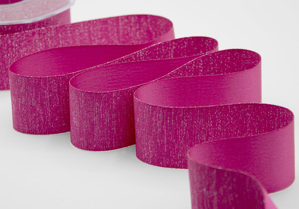 raso boutique lamè 40 mm fuxia peonia