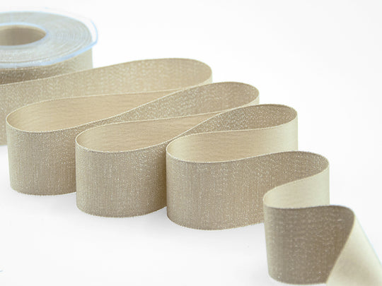 raso boutique lamè 40 mm beige