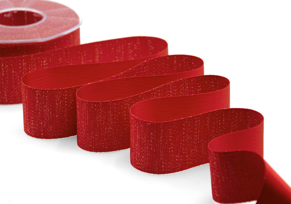 raso boutique lamè 40 mm rosso