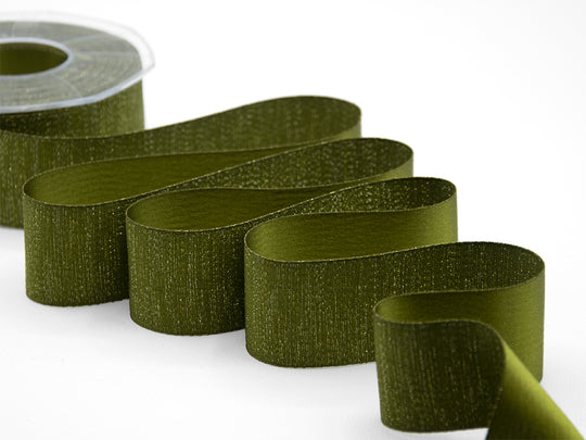 raso boutique lamè 40 mm verde muschio