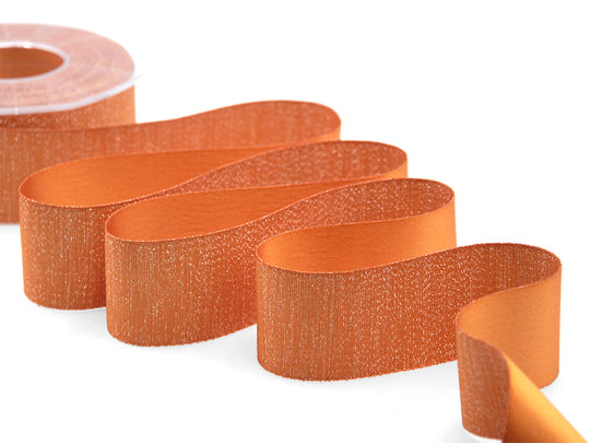 raso boutique lamè 40 mm arancio pesca
