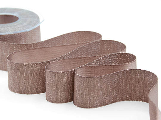 raso boutique lamè 40 mm vinaccia chiaro