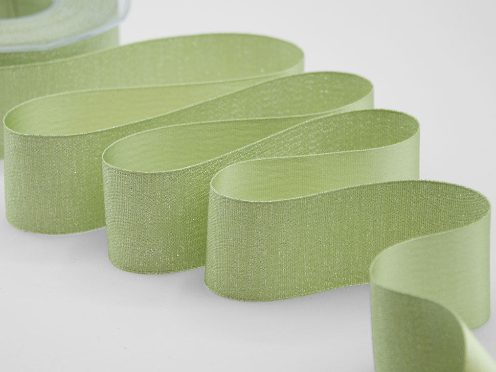 raso boutique lamè 40 mm verde prato