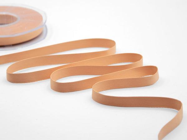 Opaque double satin 10 mm orange apricot