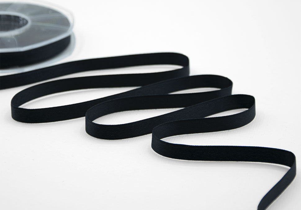 doppio raso opaco 10 mm nero
