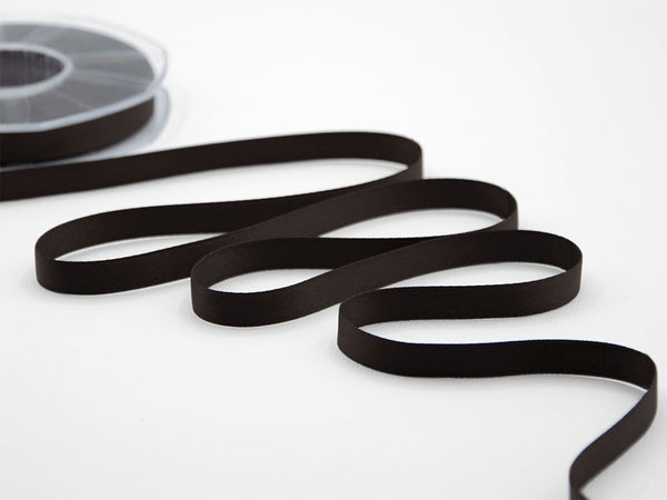 Double opaque satin 10 mm cocoa