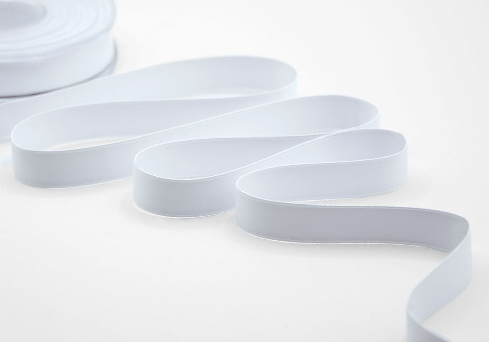 doppio raso opaco 15 mm bianco ottico