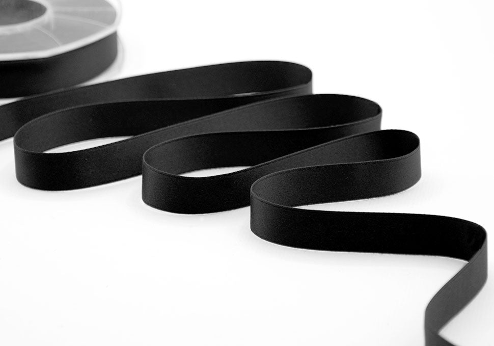 doppio raso opaco 15 mm nero