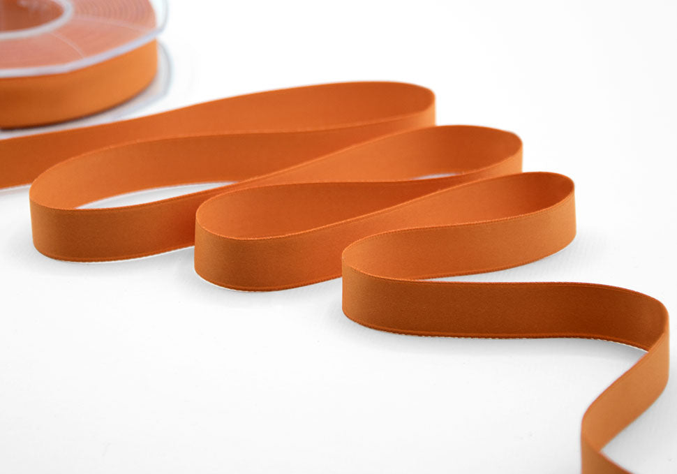 doppio raso opaco 15 mm arancio pesca