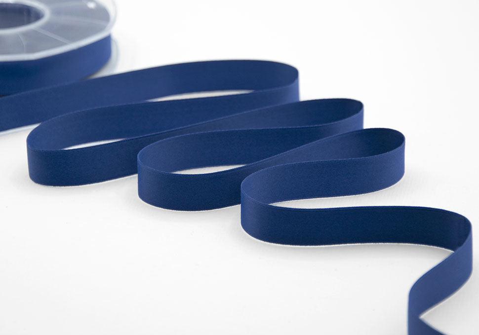 doppio raso opaco 15 mm  blu scuro