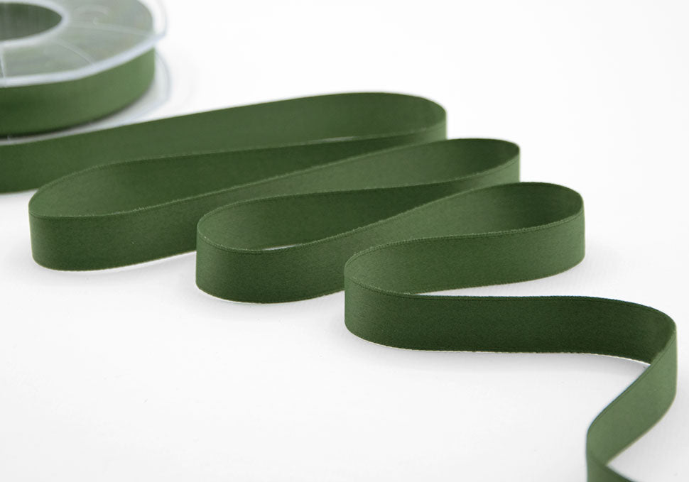 doppio raso opaco 15 mm verde inglese