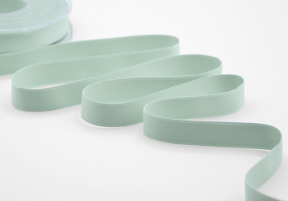 doppio raso opaco 15 mm verde mare
