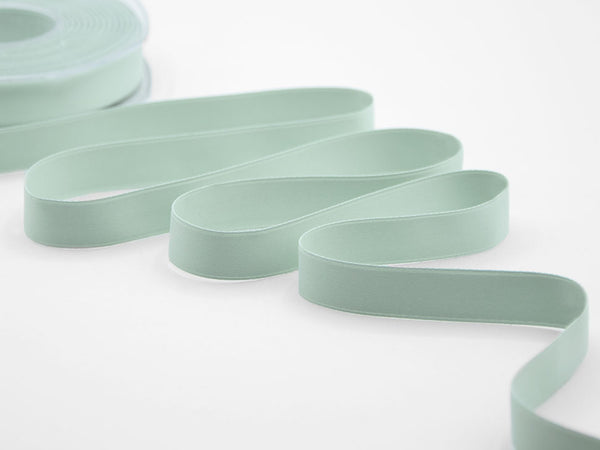 Double opaque satin 15 mm green sea