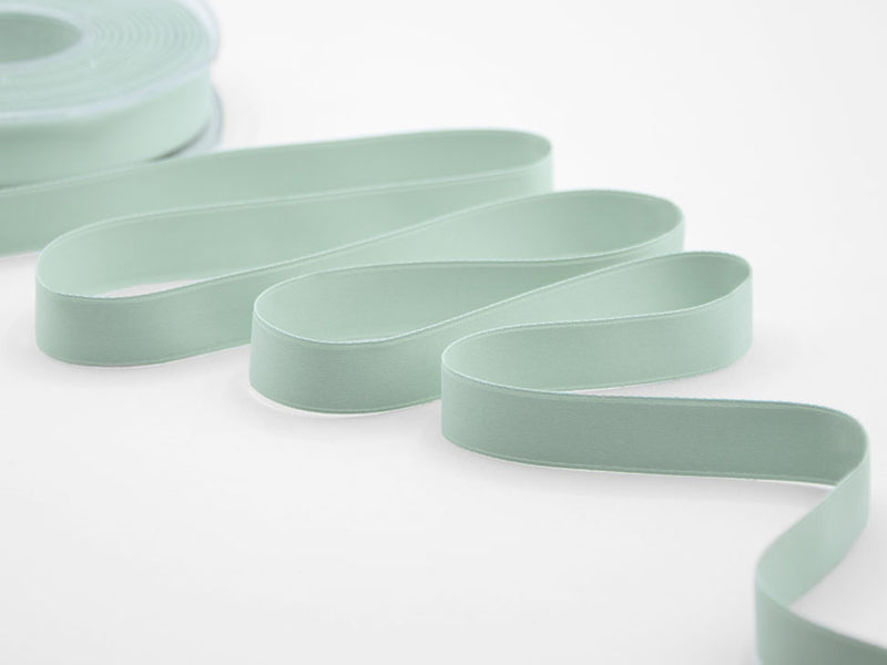 Double opaque satin 15 mm green sea