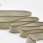 doppio raso opaco bordi neri 25 mm beige