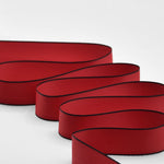 doppio raso opaco bordi neri 25 mm rosso