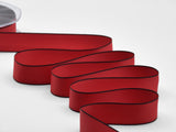 Double Matt Satin Black Edges 25 MM Red