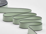 Double Matt Satin Black Edges 25 MM Sea Green
