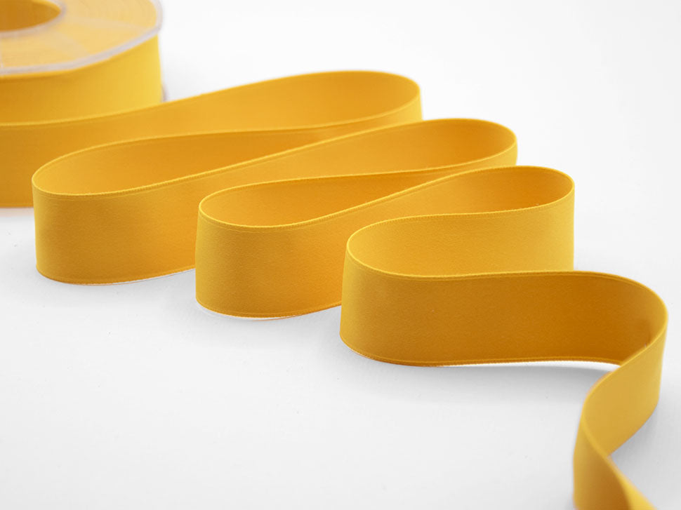 doppio raso opaco 25 mm giallo sole