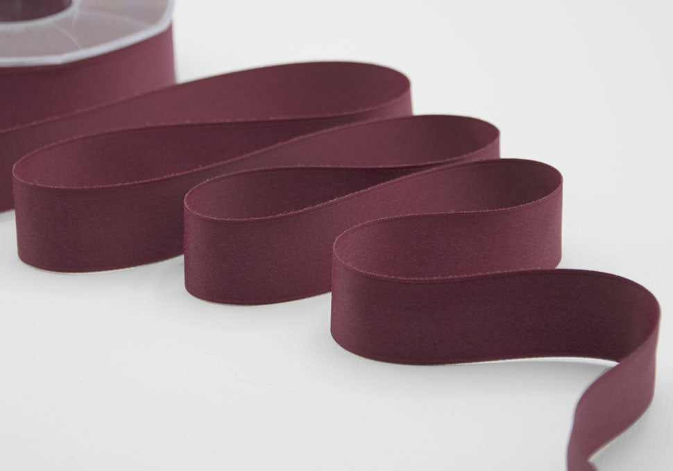 doppio raso opaco 25 mm bordeaux
