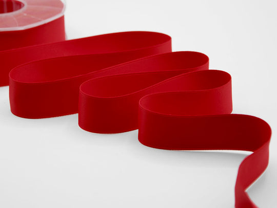 doppio raso opaco 25 mm rosso