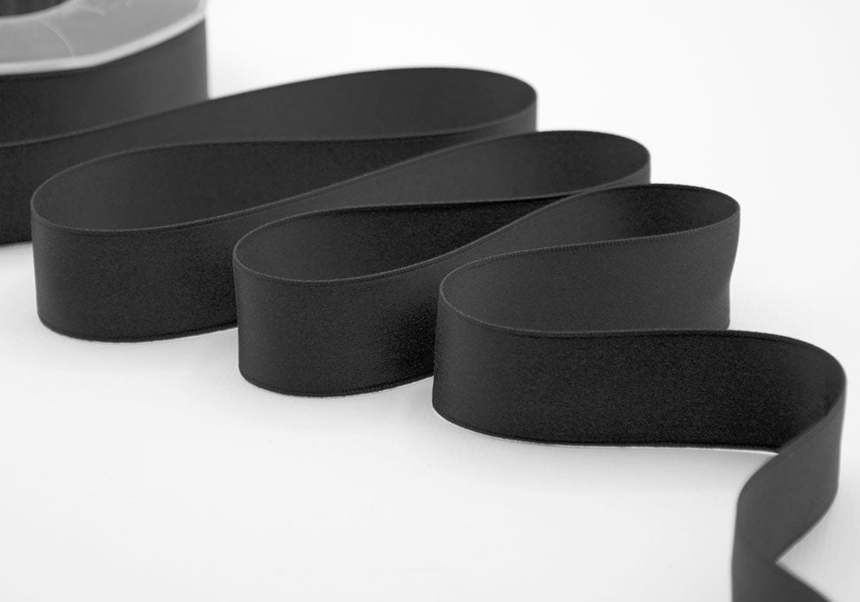 doppio raso opaco 25 mm nero