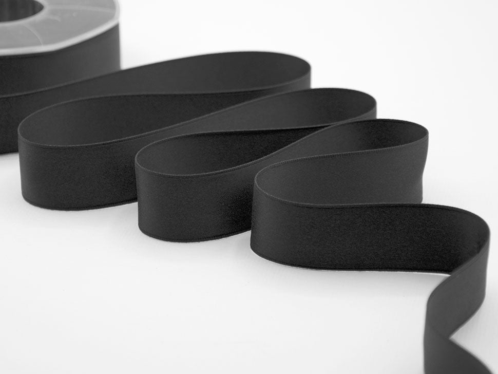 doppio raso opaco 25 mm nero