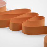 doppio raso opaco 25 mm arancio pesca