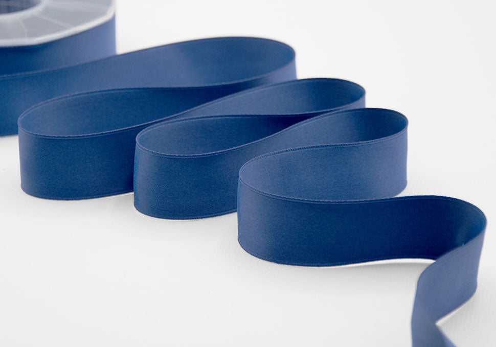 doppio raso opaco 25 mm blu scuro