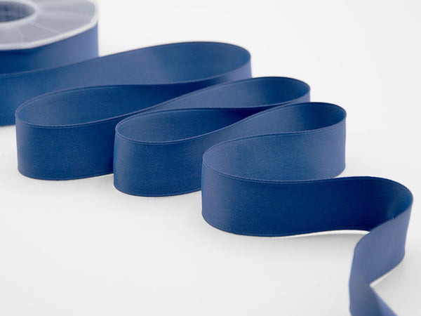 25 mm dark blue opaque satin