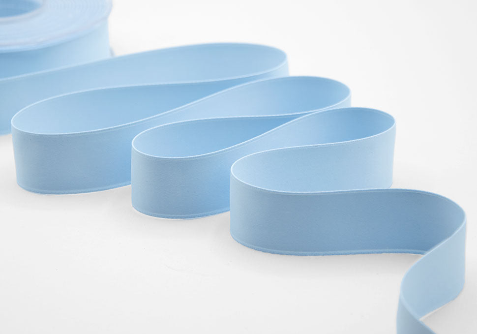 doppio raso opaco 25 mm azzurro baby