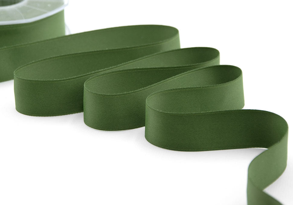 doppio raso opaco 25 mm verde inglese