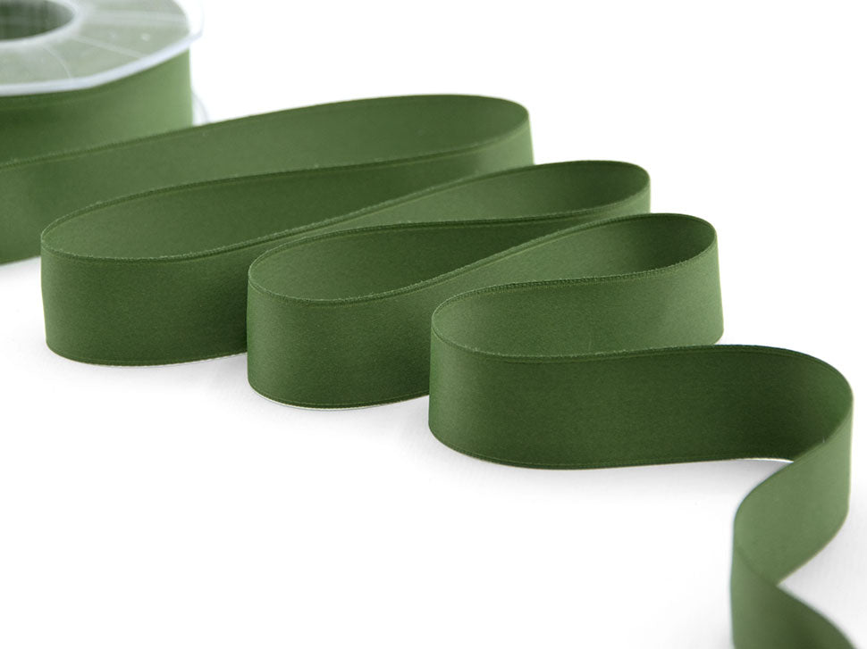 doppio raso opaco 25 mm verde inglese