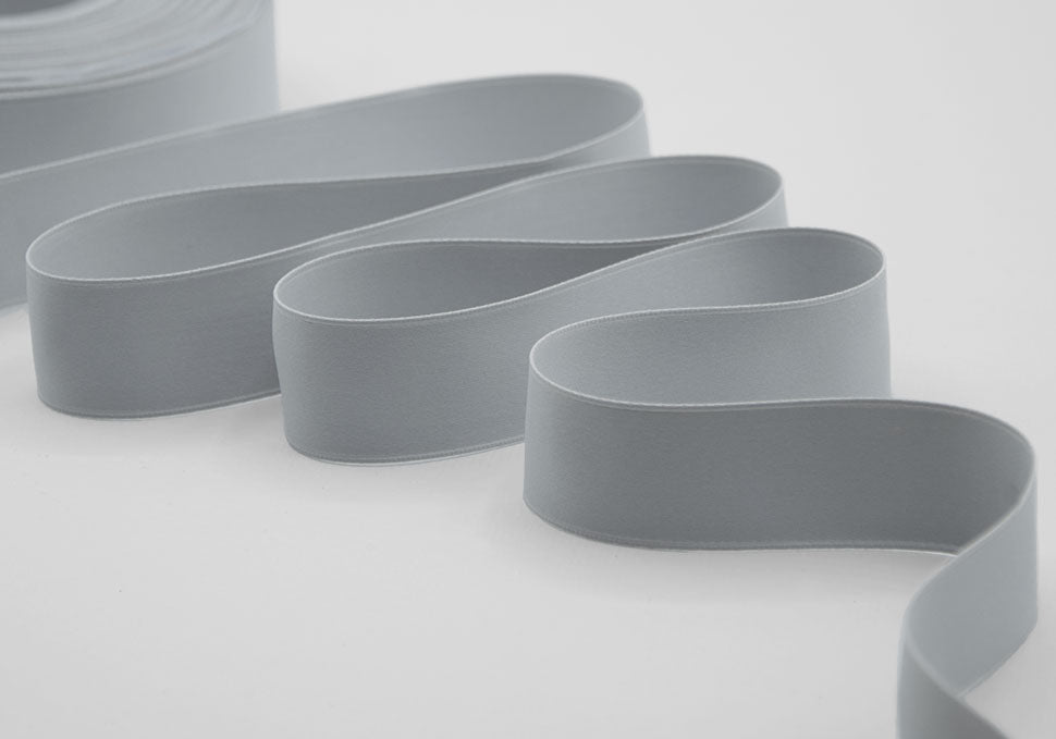 doppio raso opaco 25 mm grigio perla
