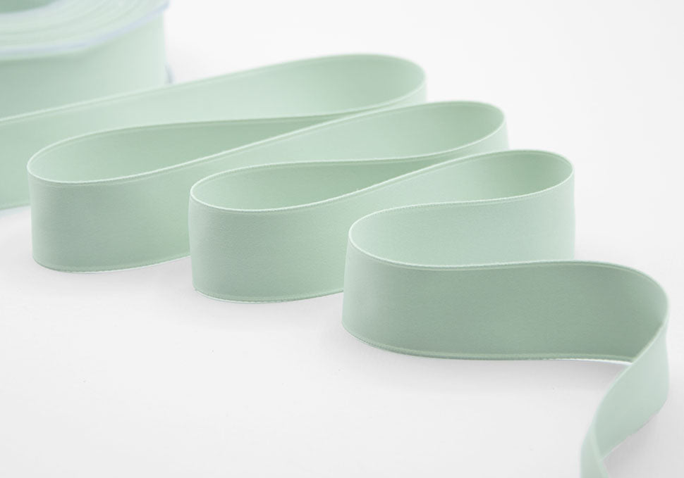 doppio raso opaco 25 mm verde mare