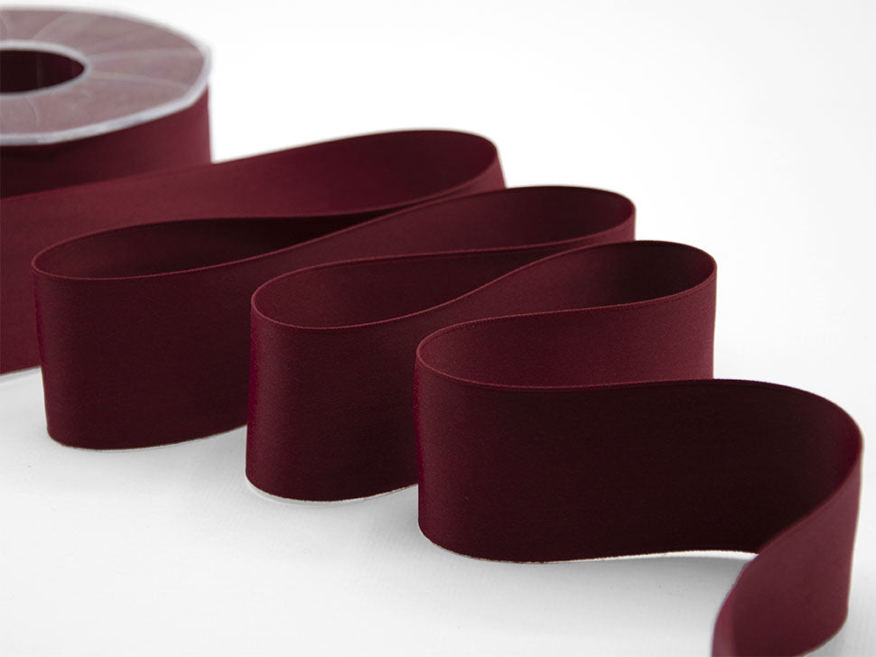 doppio raso opaco 40 mm bordeaux