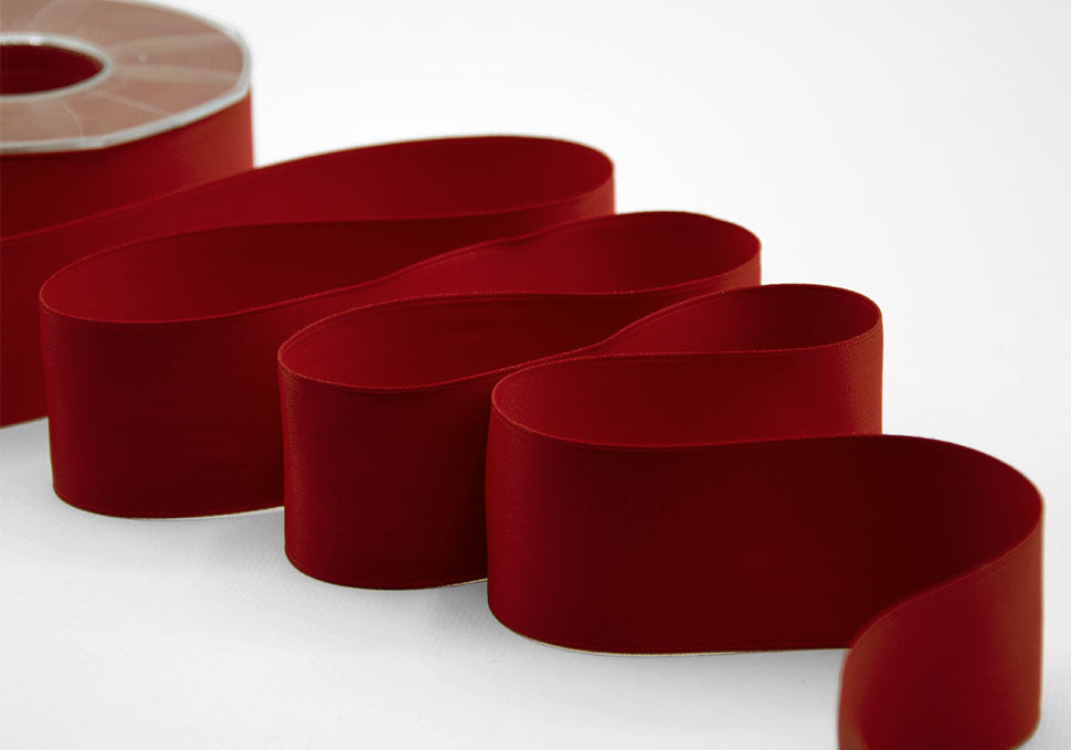 doppio raso opaco 40 mm rosso