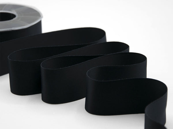 Double matte 40 mm black satin