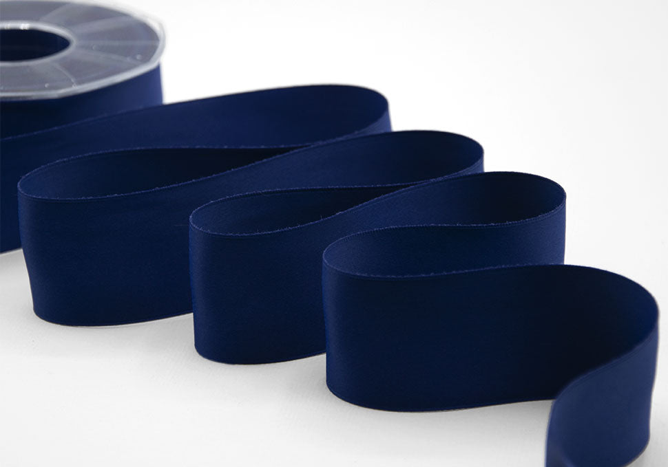 doppio raso opaco 40 mm blu scuro