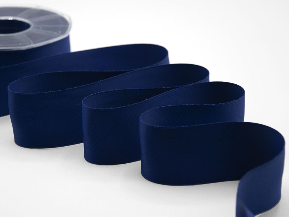 doppio raso opaco 40 mm blu scuro